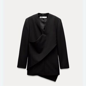 Zara NWT black wraparound blazer